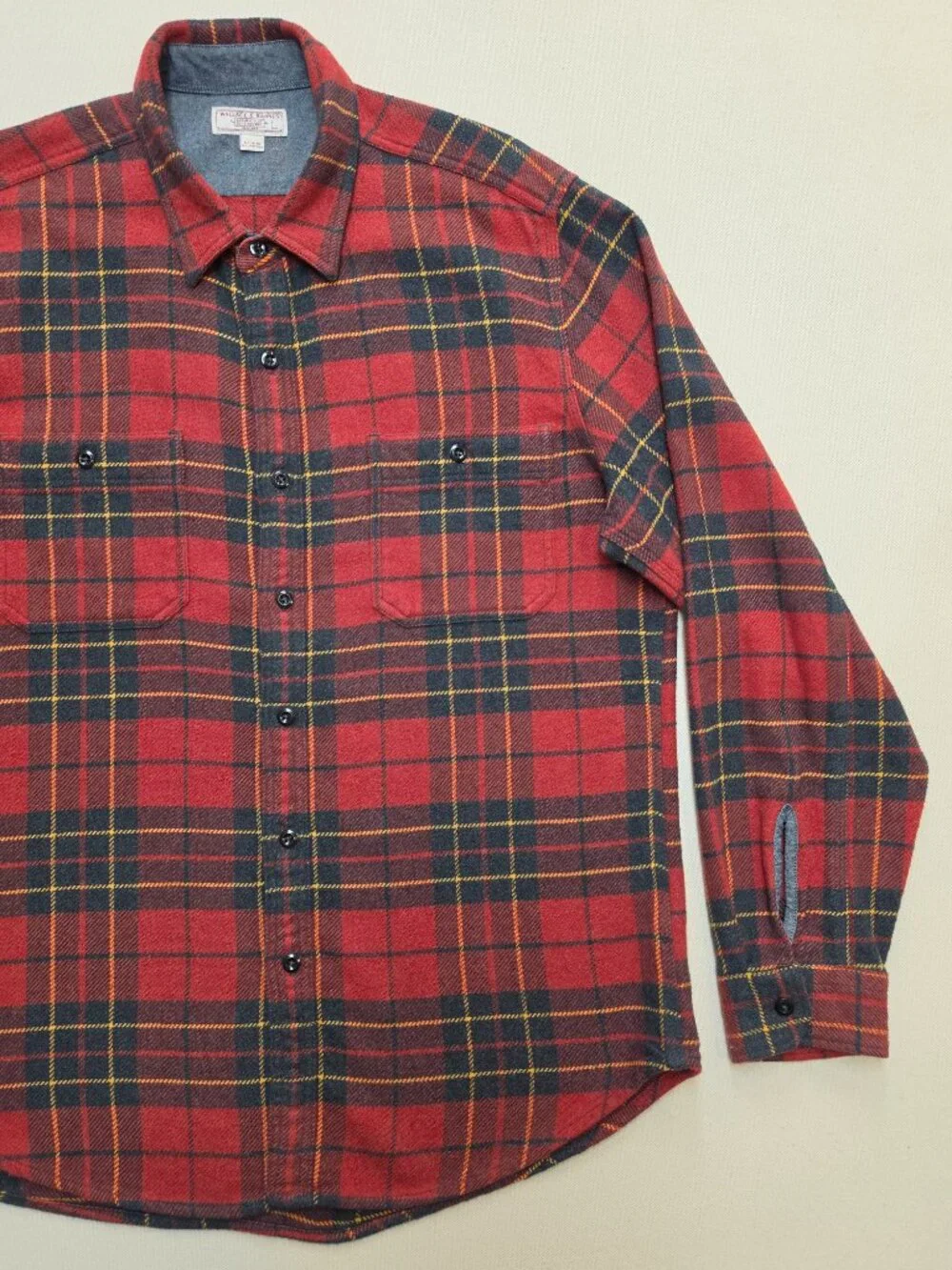 J.Crew Wallace & Barnes Flannel Plaid Work Shirt L
